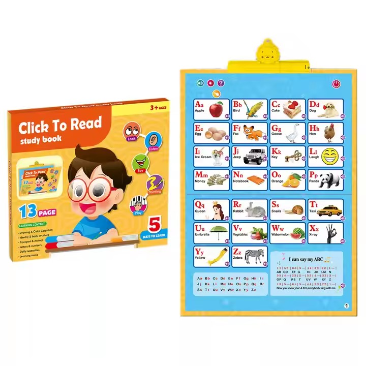 Kids Early Education English (Click and Read) Hanging Wall Chart Letter (Click and Read)