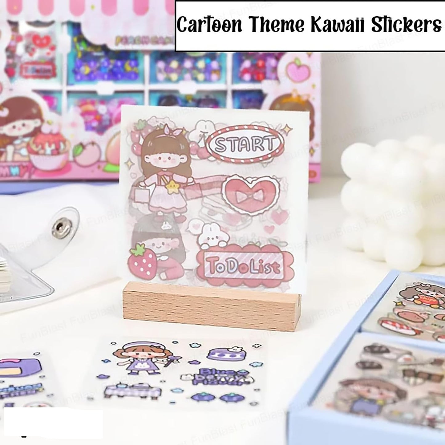 Cute Girl Theme Kawaii Stickers 200 Sheets Cute Washi Stickers for Project(200 Sheets)