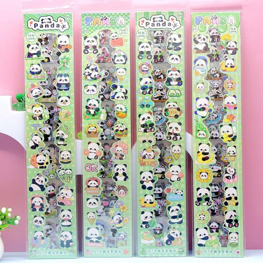 Cute Girl Theme Panda Stickers 16 Sheets Cute Washi Stickers for Project (16 Sheets)