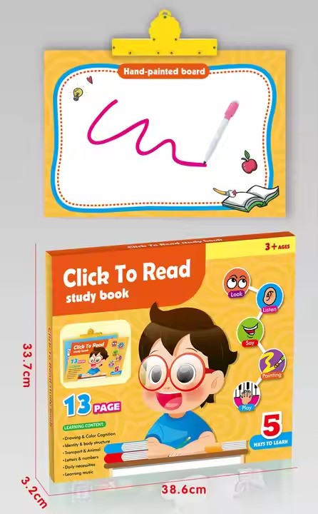 Kids Early Education English (Click and Read) Hanging Wall Chart Letter (Click and Read)