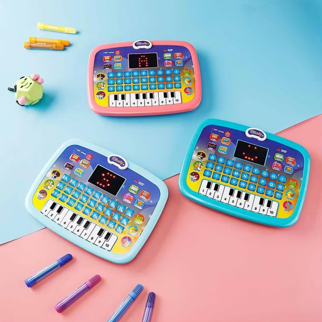 Educational Learning Kids Laptop Tablet Computer with Music and Fun Activities (Piano Laptop)