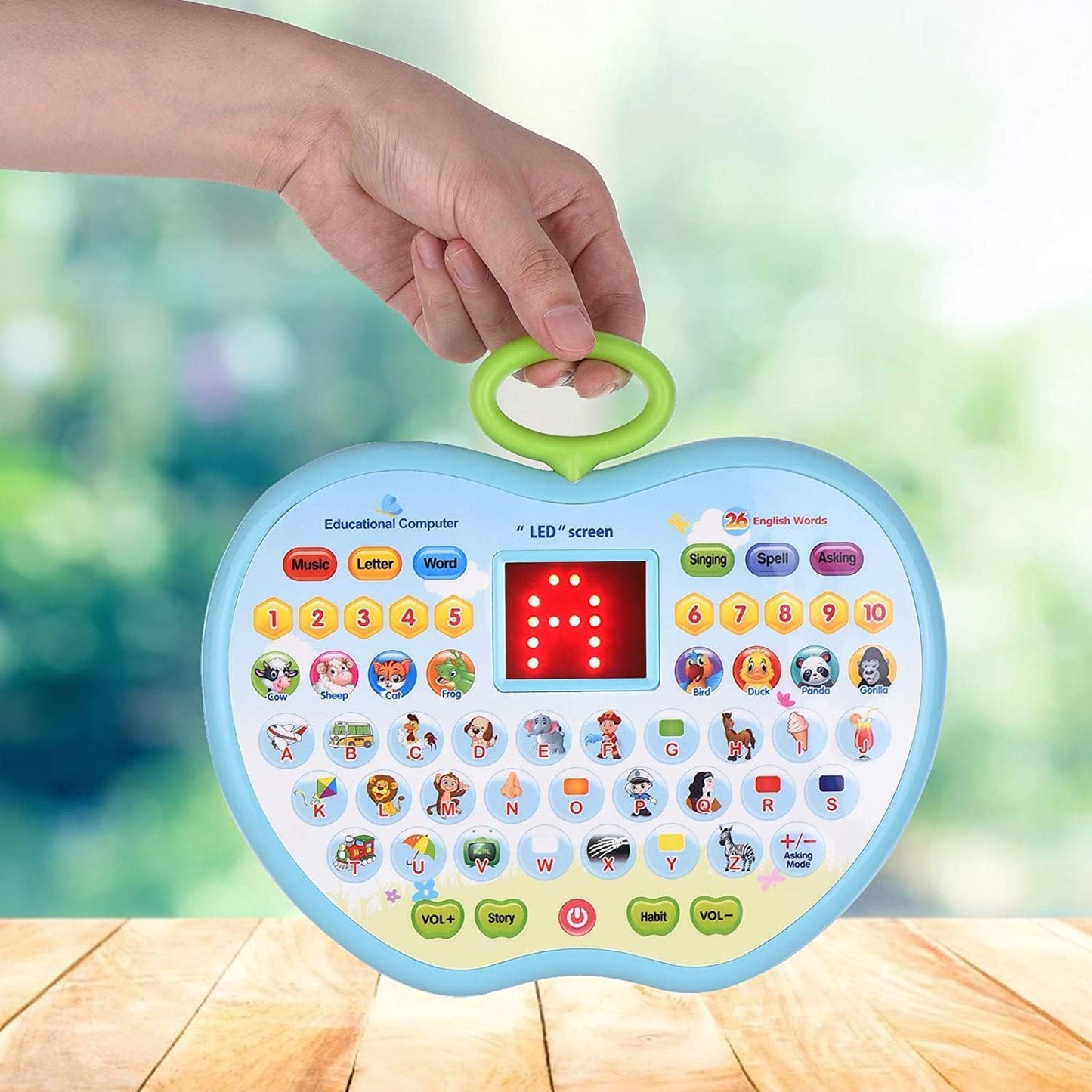 House of Kids Apple Shape Educational Mini Computer Laptop Toy for Kids(Apple Laptop)