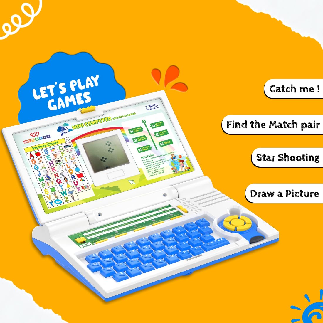 Educational Computer Laptop (Mouch Control) Toy for Kids with Mouse Toys for 2 - 5 Years Old Boys Girls (Mouch Control)