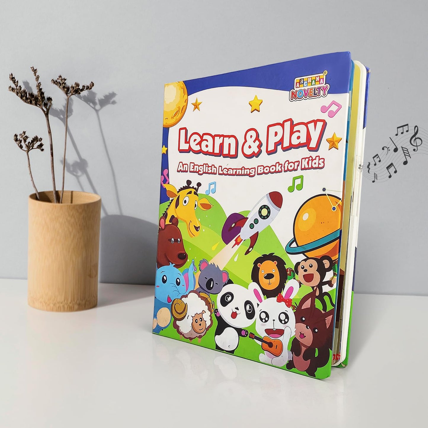 Learn and Play Book (Learn and Play ) Intelligence Book  English Letters  Words Learning Sound Book (Learn and Play)