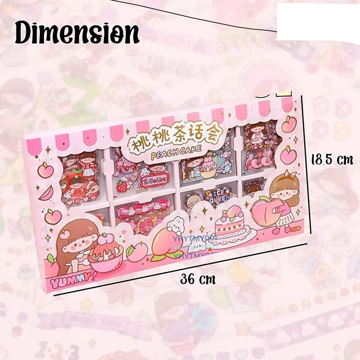 Cute Girl Theme Kawaii Stickers 200 Sheets Cute Washi Stickers for Project(200 Sheets)