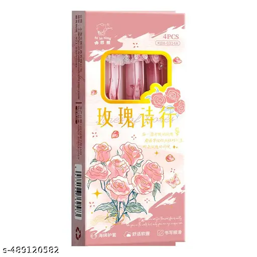 Butterfly Pink Pens (Pack of 4) Cute Pink Rabbit Gel Pens Set (Pack 04)