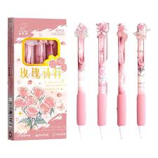 Butterfly Pink Pens (Pack of 4) Cute Pink Rabbit Gel Pens Set (Pack 04)