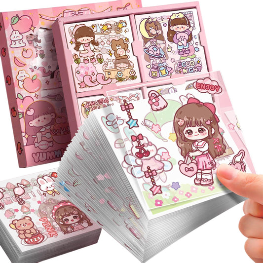 Girl Theme Stickers for Kids, 100 Sheet Stickers, Adorable Japanese Girl Sticker Set(Girl Theme Stickers for Kids)