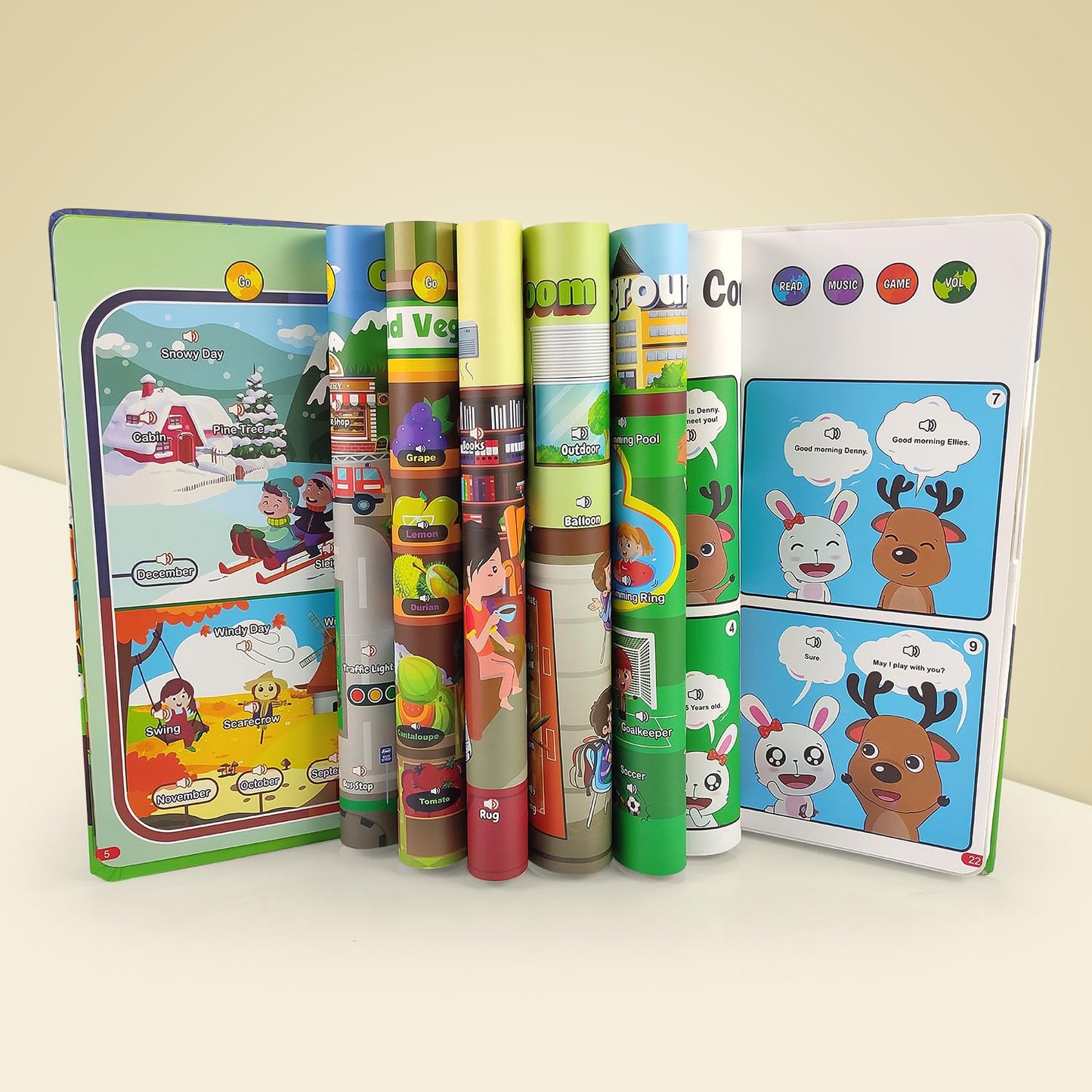 Learn and Play Book (Learn and Play ) Intelligence Book  English Letters  Words Learning Sound Book (Learn and Play)