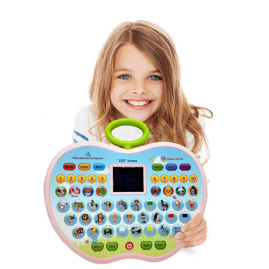 House of Kids Apple Shape Educational Mini Computer Laptop Toy for Kids(Apple Laptop)